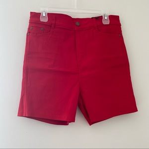RED PLUS SIZE SHORTS